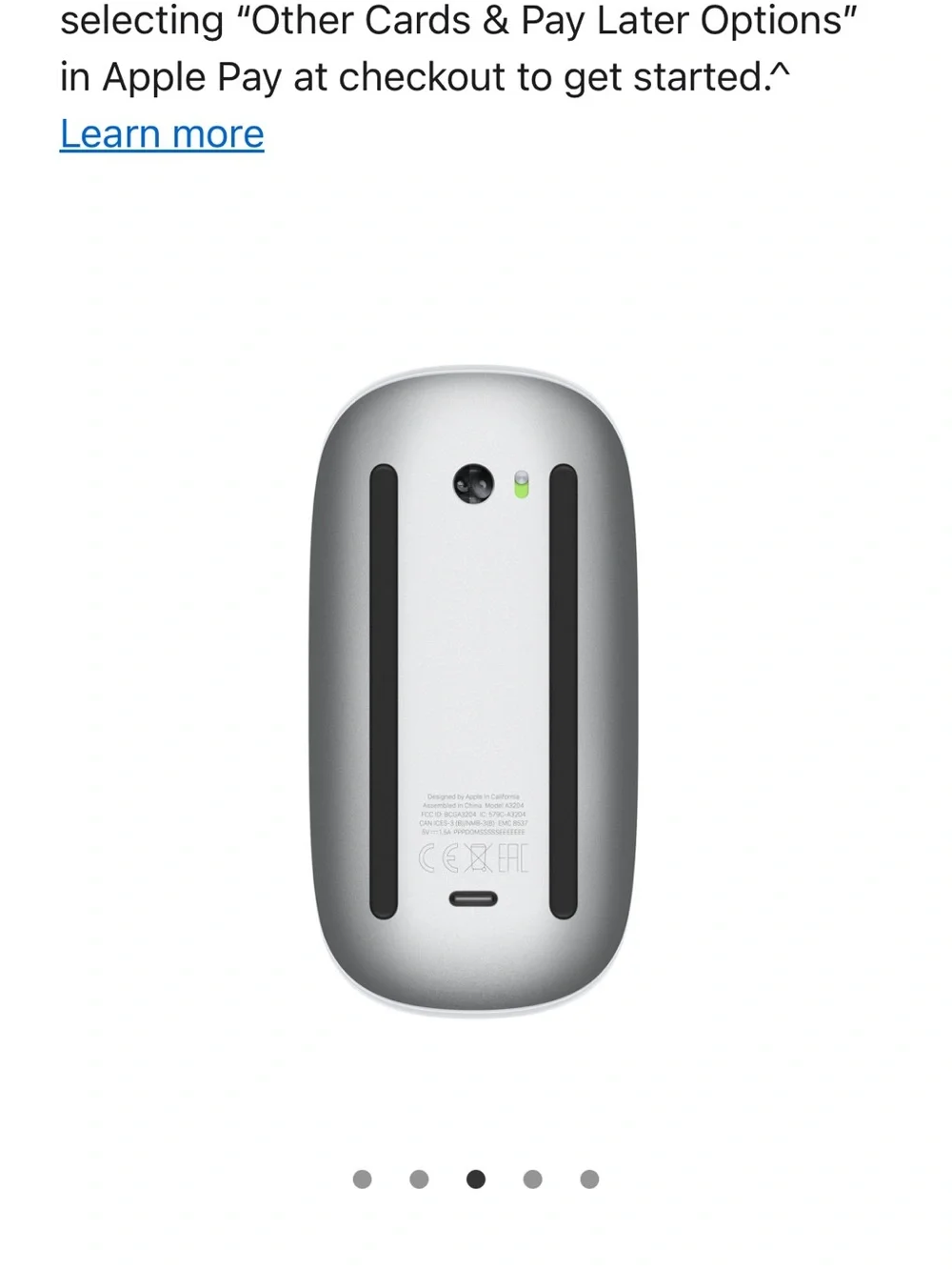 Apple Magic Mouse – Wireless Multi‑Touch Bluetooth Mouse